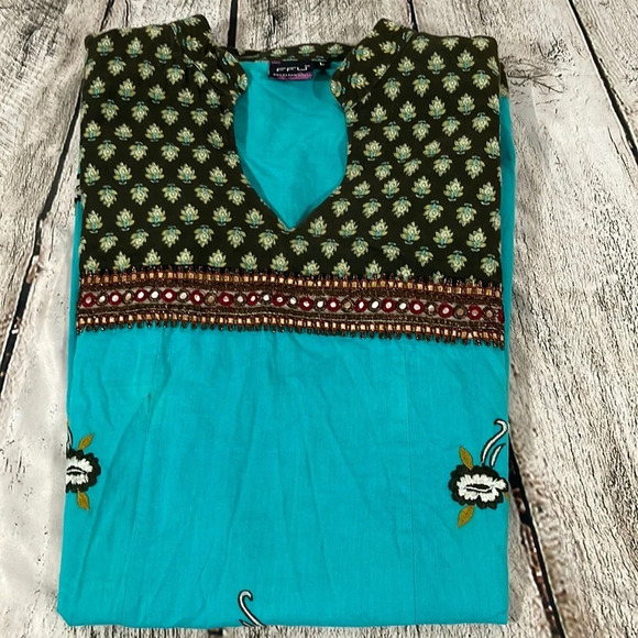Women’s FFU Indian Kurti short sleeve Large - Picture 5 of 7